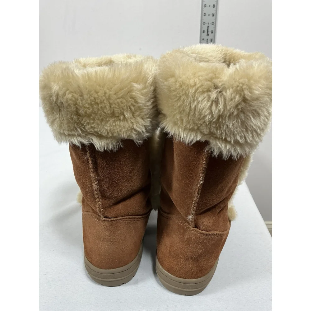 Womans NWD Style & Co Witty Pull On Midcalf Boots 9 M Rust Lined